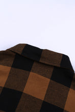 Load image into Gallery viewer, Lapel plaid shirt women&#39;s mid-length long-sleeved autumn and winter coat